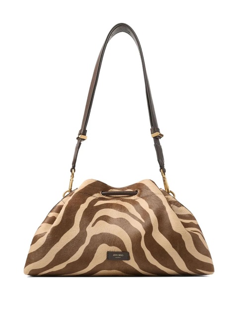 Jimmy Choo medium Cinch zebra-print shoulder bag - Brown - zdjęcie produktu nr 2