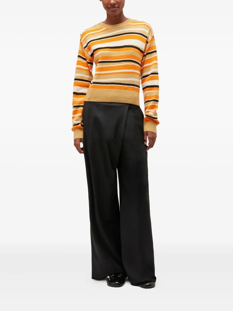 GANNI pleated-details trousers - Black - zdjęcie produktu nr 2