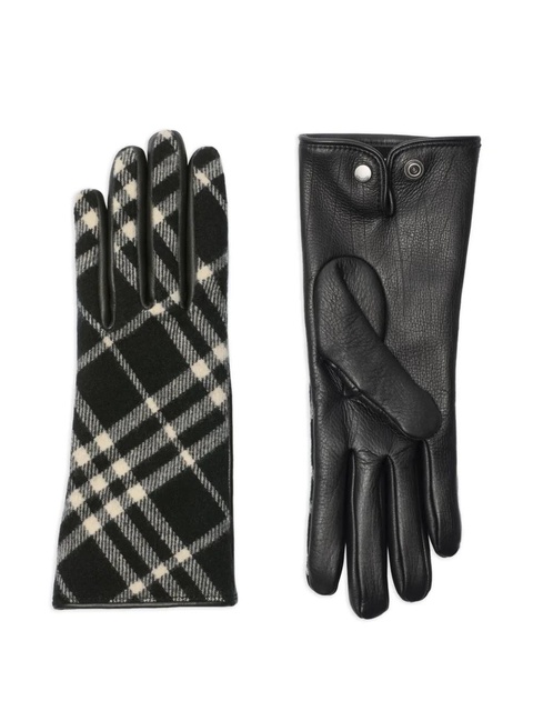 Burberry check-pattern gloves - Black - zdjęcie produktu nr 2