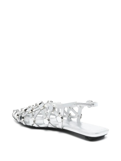 The Attico Grid ballet flats - Silver - zdjęcie produktu nr 2