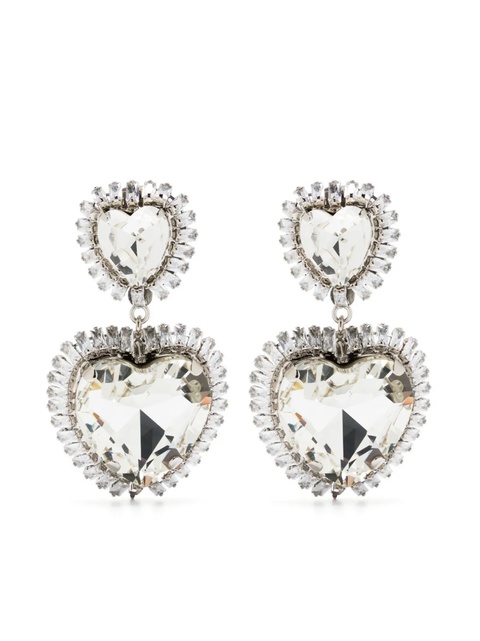 Alessandra Rich crystal-embellished earrings - Silver - zdjęcie produktu nr 1