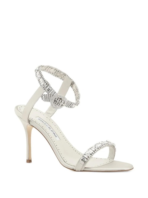Manolo Blahnik 90mm Asasan sandals - White - zdjęcie produktu nr 2