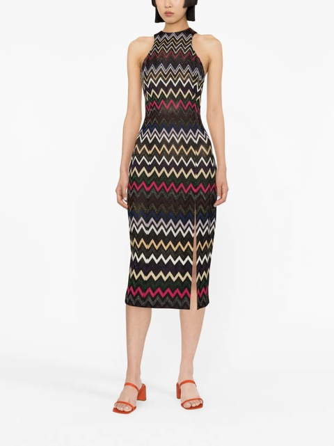 Missoni zigzag-woven midi dress - Black - zdjęcie produktu nr 2
