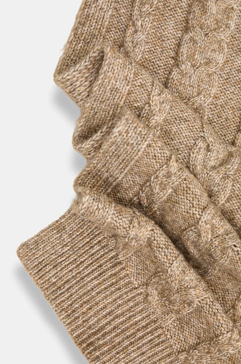 Hoss Intropia szalik damski kolor beżowy gładki 5022325 - zdjęcie produktu nr 1