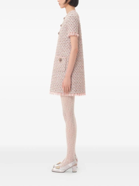 Valentino Garavani Ribbon tweed mini dress - Pink - zdjęcie produktu nr 2