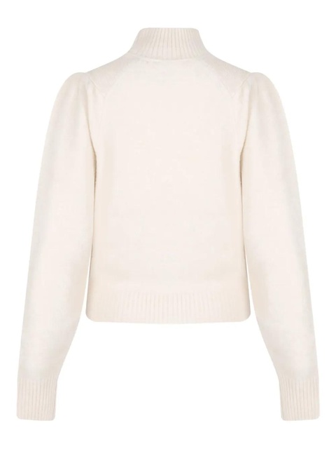 MARANT ÉTOILE high-neck puff-sleeve sweater - Neutrals - zdjęcie produktu nr 2
