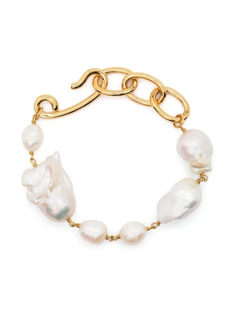 Jil Sander pearl-pendant chain bracelet - Gold - zdjęcie produktu nr 1