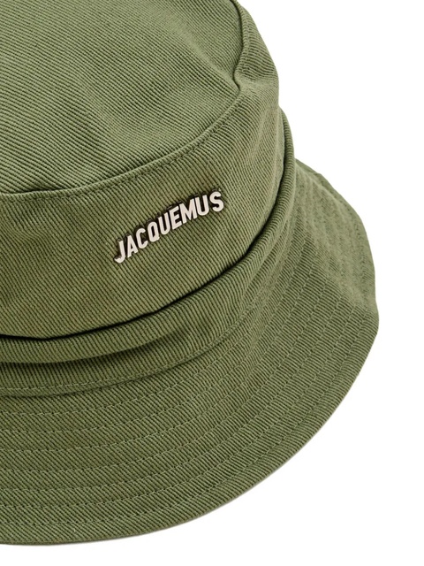 Jacquemus Gadjo logo-plaque bucket hat - Green - zdjęcie produktu nr 2