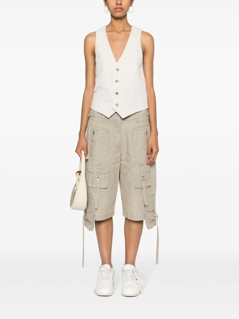 Zadig&Voltaire Emilie crinkled leather waistcoat - Neutrals - zdjęcie produktu nr 1