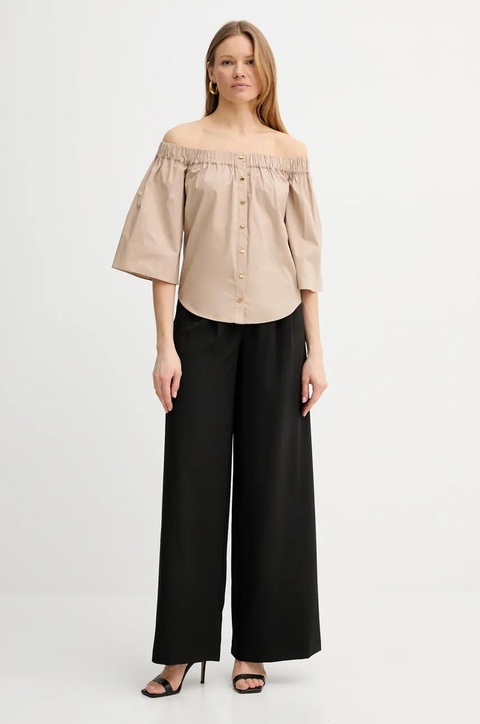 Guess spodnie ANDREE damskie kolor czarny proste high waist W5GB02 WH9Y2 - zdjęcie produktu nr 2