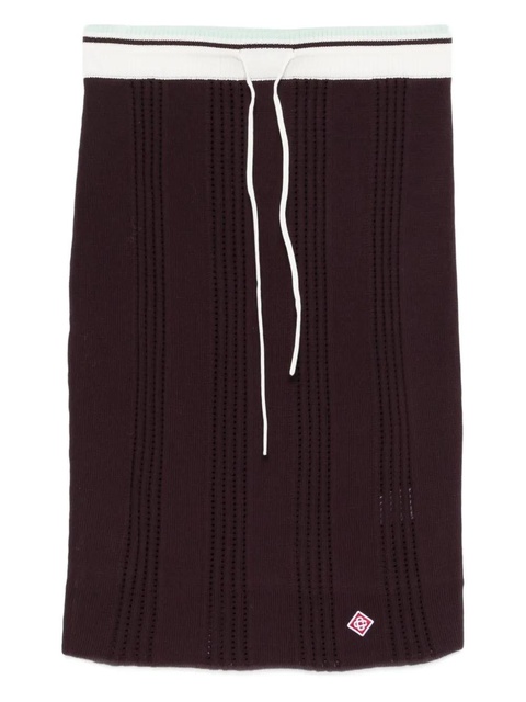 Casablanca drawstring mini skirt - Red - zdjęcie produktu nr 1