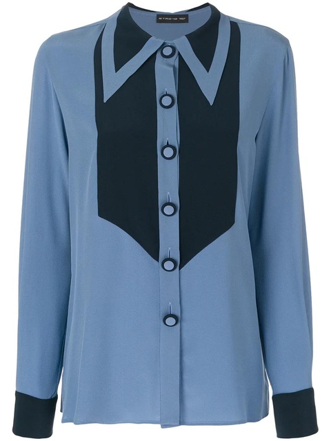 ETRO geometric-detail shirt - Blue - zdjęcie produktu nr 2