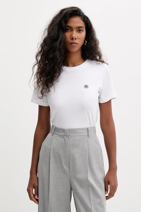 Marella t-shirt bawełniany damski kolor biały 2523976084200 - zdjęcie produktu nr 1