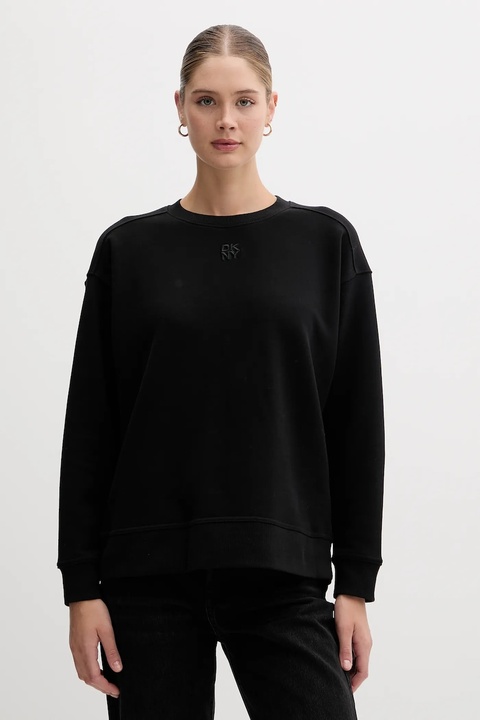 Dkny bluza bawełniana damska kolor czarny wzorzysta DJ4T1344 - zdjęcie produktu nr 1