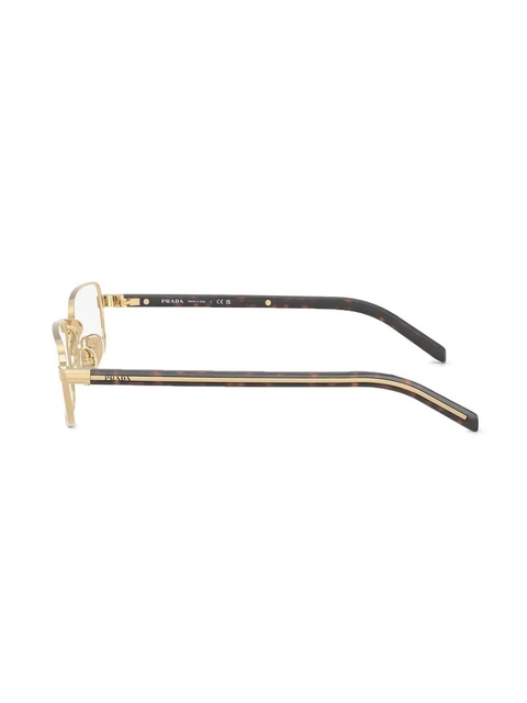 Prada Eyewear rectangle-frame glasses - Gold - zdjęcie produktu nr 2