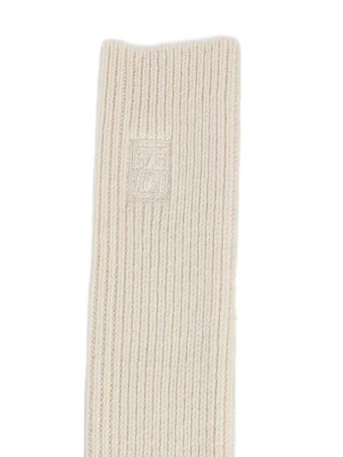 TOTEME ribbed logo gloves - Neutrals - zdjęcie produktu nr 2
