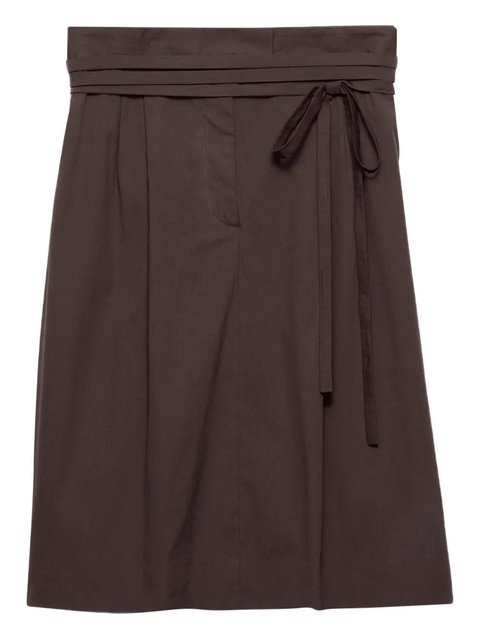 Prada poplin wrap skirt - Brown - zdjęcie produktu nr 1