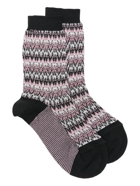 Missoni zigzag-pattern socks - Black - zdjęcie produktu nr 1