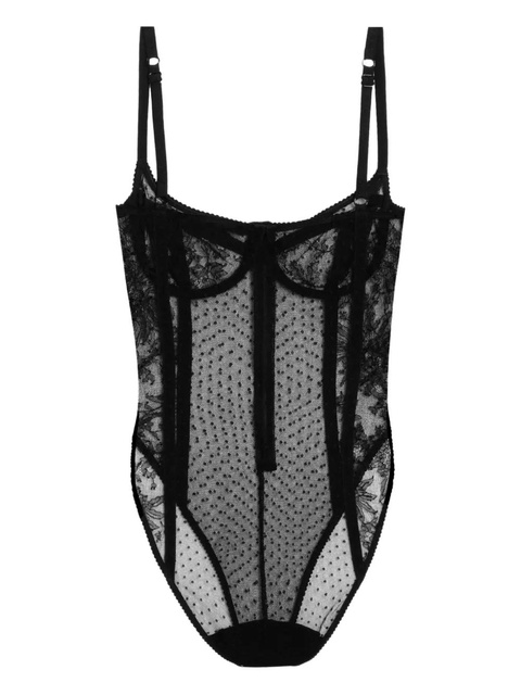 Dolce & Gabbana lace-paneled bodysuit - Black - zdjęcie produktu nr 1