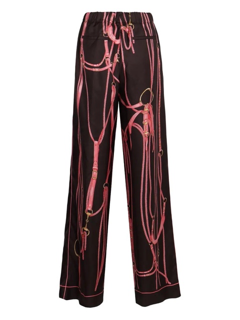 Gucci graphic print tie trousers - Brown - zdjęcie produktu nr 2