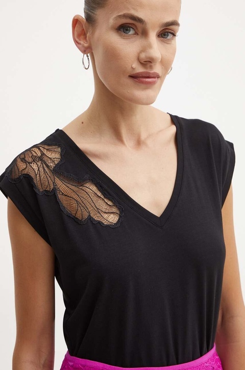 Morgan t-shirt DILAYA damski kolor czarny - zdjęcie produktu nr 1