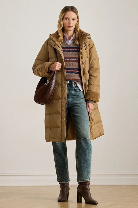 Lauren Ralph Lauren kurtka puchowa kolor beżowy zimowa 297P04130 - zdjęcie produktu nr 1