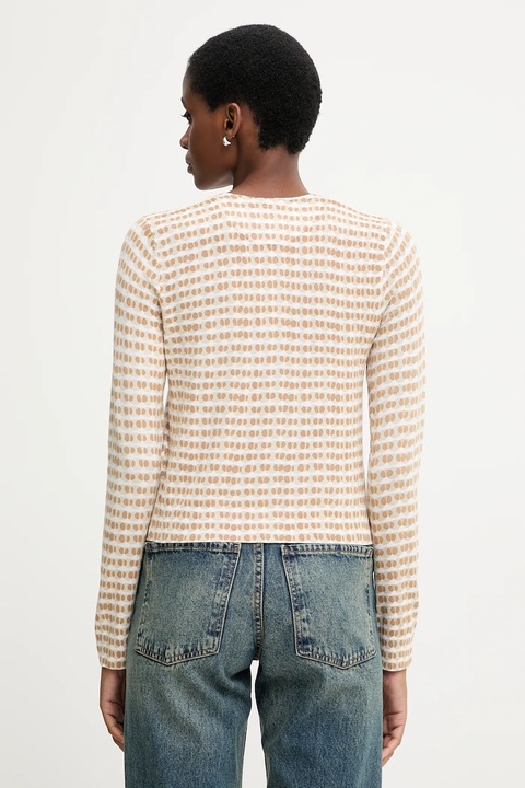 United Colors of Benetton kardigan damski kolor beżowy lekki 12F3D5028 - zdjęcie produktu nr 2