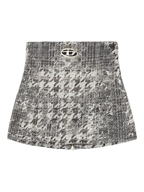 Diesel denim-jacquard corset top - Black - zdjęcie produktu nr 1