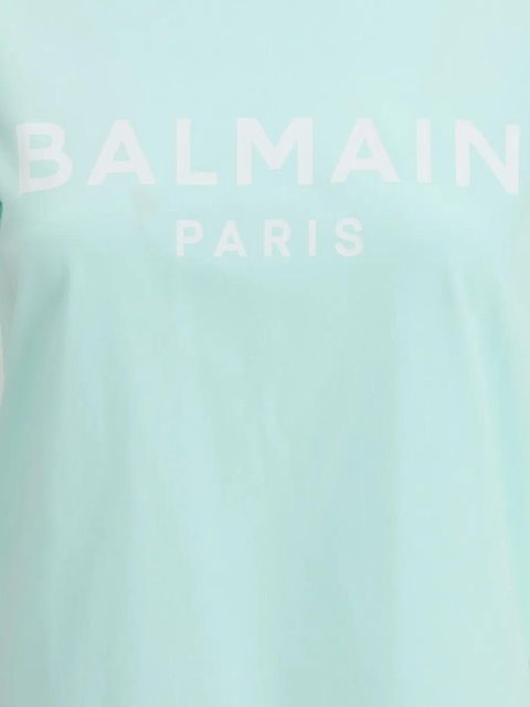 Balmain logo-print cotton T-shirt - Green - zdjęcie produktu nr 2