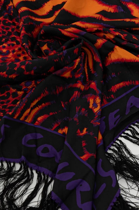 Versace Jeans Couture chusta jedwabna damska kolor multicolor wzorzysta 78HA7H03 ZG358 - zdjęcie produktu nr 2