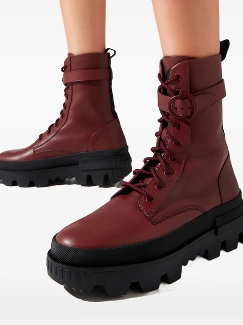 Moncler Carinne lace-up buckle boots - Red - zdjęcie produktu nr 2