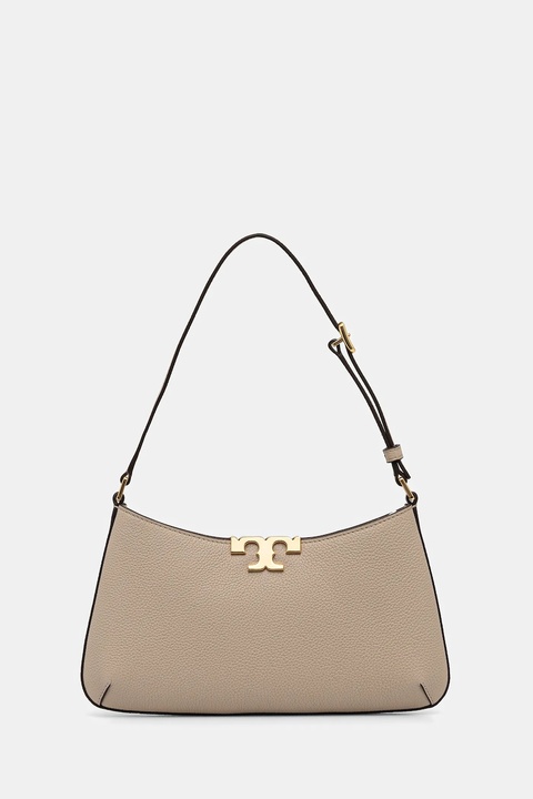 Tory Burch torebka skórzana Eleanor Soft Slim kolor beżowy 174850.250 - zdjęcie produktu nr 1