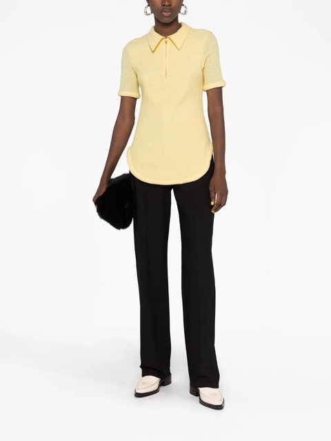 Jil Sander half-zip gaufre polo shirt - Yellow - zdjęcie produktu nr 2