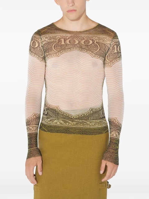 Jean Paul Gaultier long-sleeve printed top - Neutrals - zdjęcie produktu nr 2