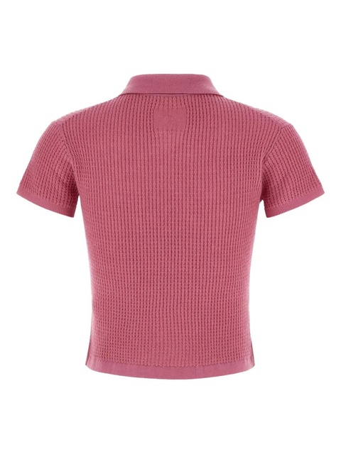 Guest In Residence waffle-knit polo shirt - Pink - zdjęcie produktu nr 1