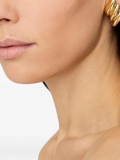 ANINE BING diagonal ribbed earrings - Gold - zdjęcie produktu nr 2