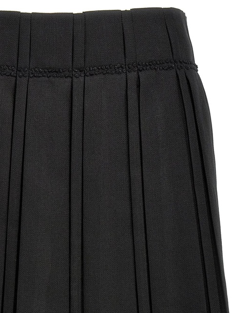 Jil Sander pleated midi skirt - Black - zdjęcie produktu nr 2