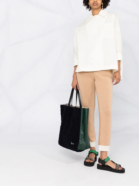 Marni ribbed-knit cashmere trousers - Neutrals - zdjęcie produktu nr 1