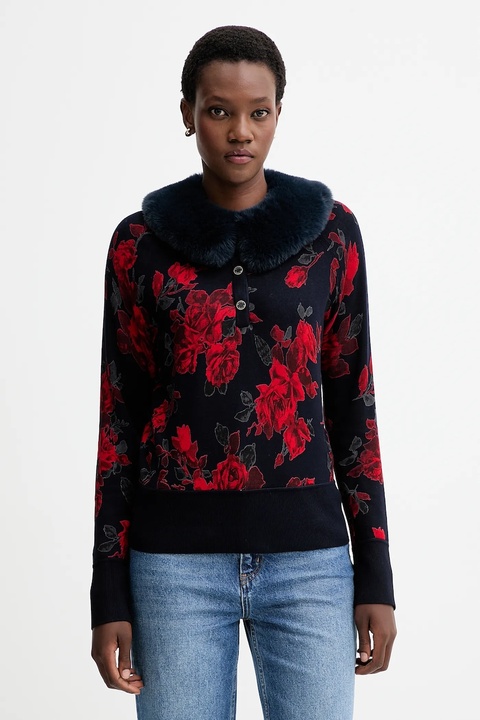 Blugirl Blumarine sweter dwustronny kolor granatowy RF5191.MA98O - zdjęcie produktu nr 2