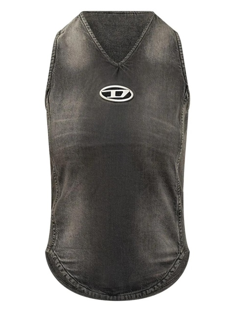Diesel ribbed denim dress - Black - zdjęcie produktu nr 1