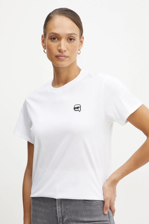 Karl Lagerfeld t-shirt bawełniany damski kolor biały A1W17025 - zdjęcie produktu nr 1