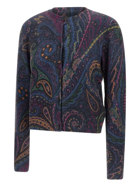 ETRO paisley-print buttoned cardigan - Blue - zdjęcie produktu nr 1
