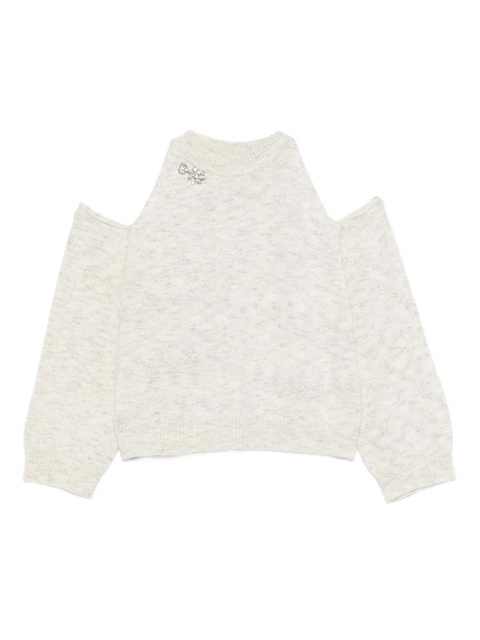 SOLOTRE cut-out detailing sweater - White - zdjęcie produktu nr 1