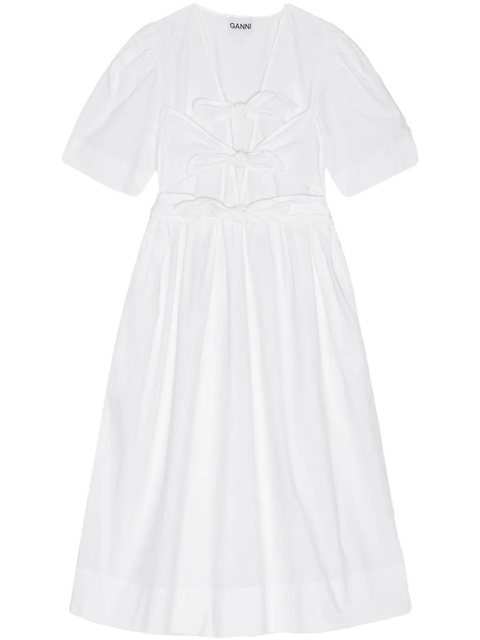 GANNI bow-detailing dress - White - zdjęcie produktu nr 1