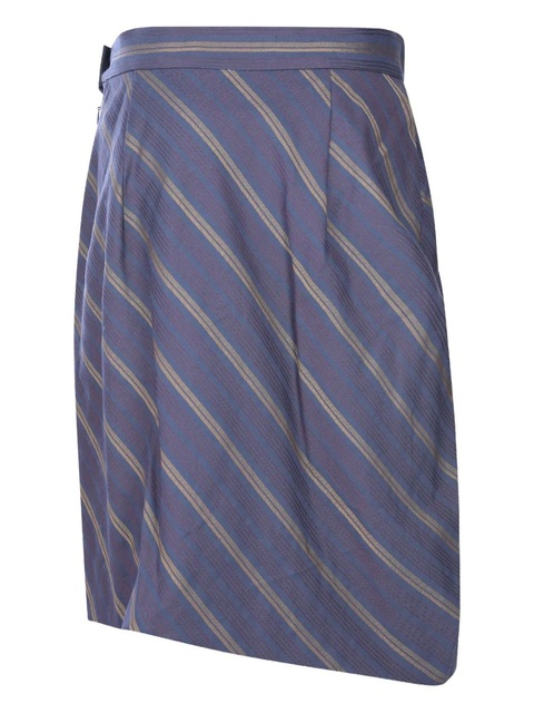 Vivienne Westwood striped gathered midi skirt - Purple - zdjęcie produktu nr 2