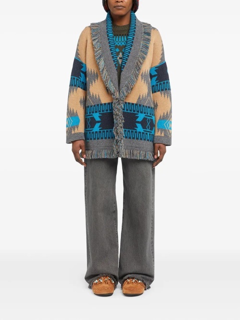 Alanui Icon jacquard fringed cardigan - Neutrals - zdjęcie produktu nr 2