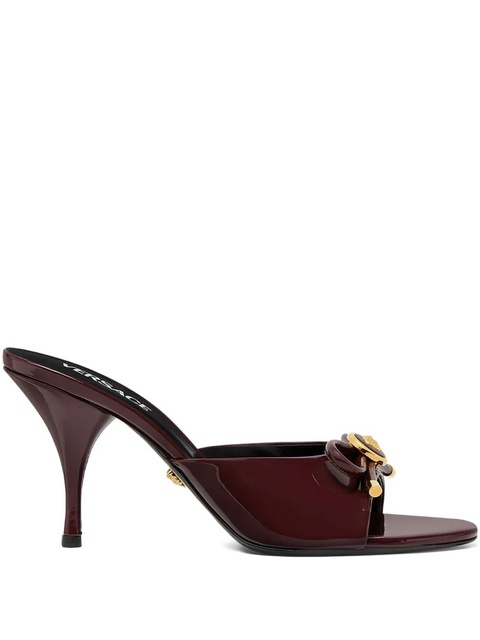 Versace 85mm bow-embellished leather sandals - Red - zdjęcie produktu nr 1