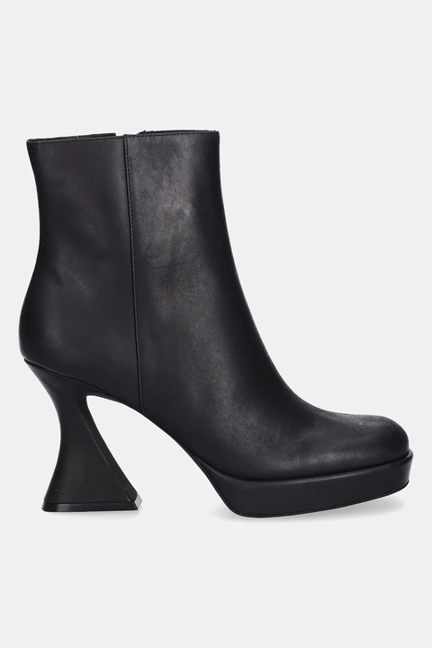 Jeffrey Campbell botki skórzane HUMANITY damskie kolor czarny na słupku U92-B01 - zdjęcie produktu nr 2