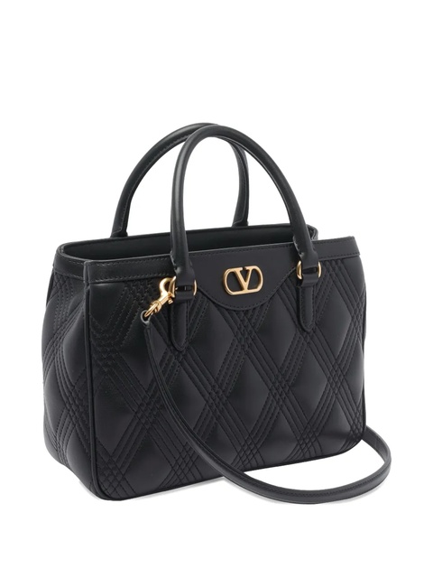 Valentino Garavani VLogo quilted leather handbag - Black - zdjęcie produktu nr 2