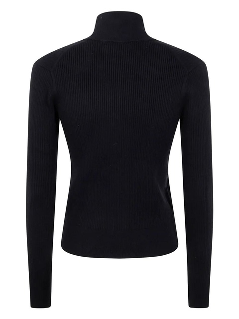 JW Anderson zip-up ribbed cardigan - Black - zdjęcie produktu nr 2